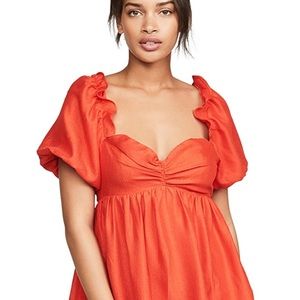 English Factory balloon sleeve mini dress